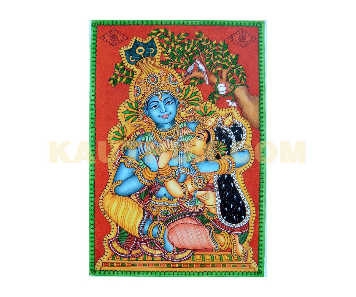 Radha Krishna in Mural Art